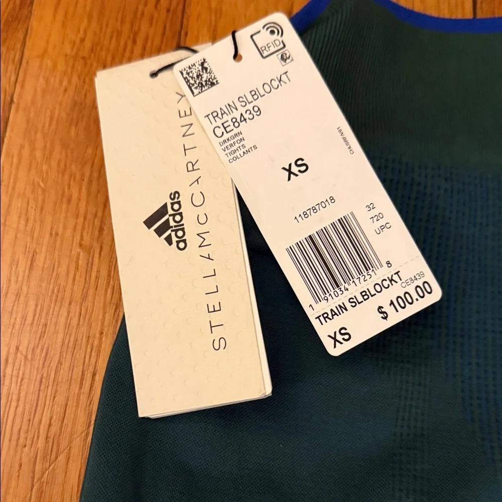 Adidas x Stella McCartny Dark Green Leggings NWT XS